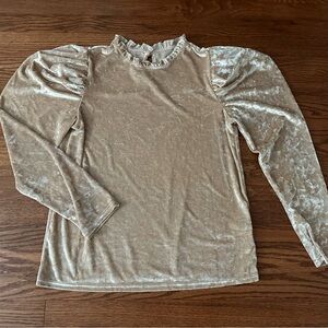 Women's Frill Mock Neck Blouse